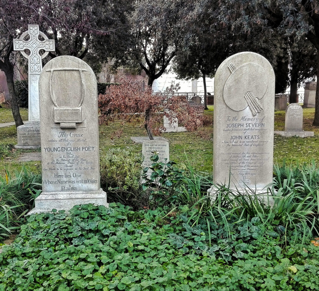toma di john keats al cimitero acattolico di roma